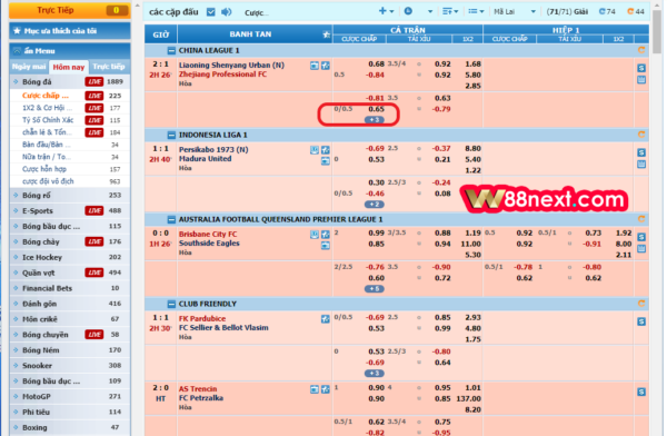 Chọn kèo phù hợp sẽ tăng cơ hội thắng cược bóng đá W88